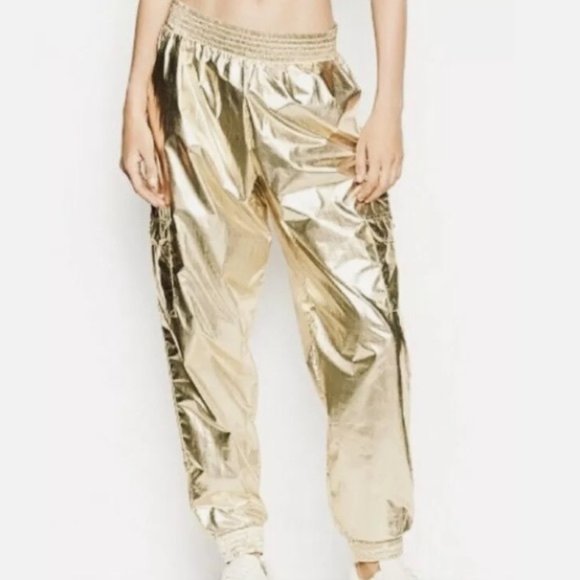 Victoria's Secret Pants - Victoria Secret Sport Cargo Metallic Gold Jogger